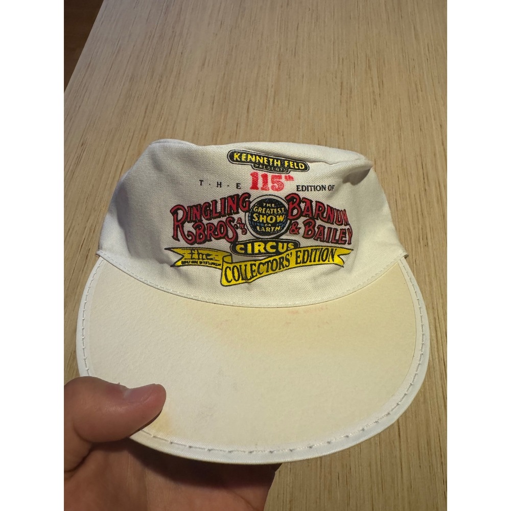 Vintage Ringling Bros Barnum & Bailey Circus 115th Edition Painter Cap White 47